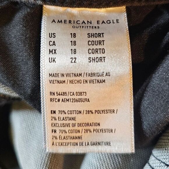AMERICAN EAGLE Super Stretch Hi-Rise Jeggings - Size 18 Short - Picture 10 of 10